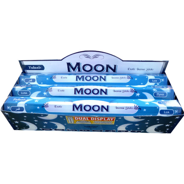 Boite d'encens Tulasi moon, lune 20 gr