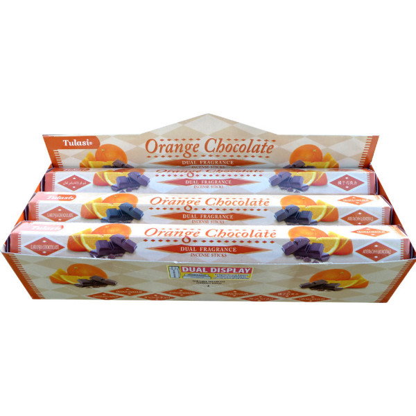 Boite d'encens Tulasi orange chocolat 20 gr