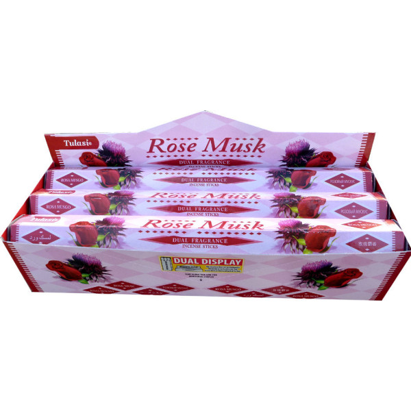 Boite d'encens Tulasi rose et musk 20 gr