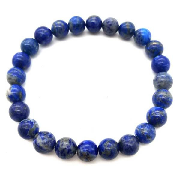 Bracelet Lapis Lazuli naturel \'A\' perles 8mm -  Pierres Lithothérapie