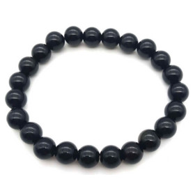 Bracelet Obsidienne Noire perles 8mm - Pierres Lithothérapie