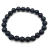 Schwarzes Obsidianarmband