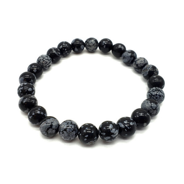 Bracelet Obsidienne Neige