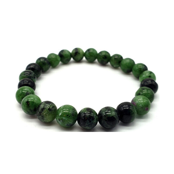 Rubis Zoïsite en bracelet perles 8mm -  Pierres Lithothérapie