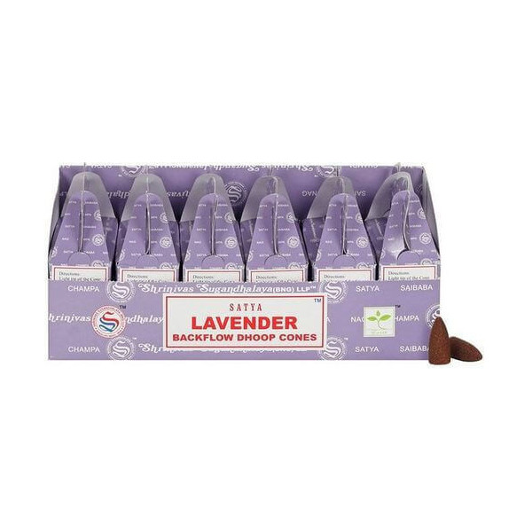 Encens lavande Backflow cônes de satya -  Encens en cônes