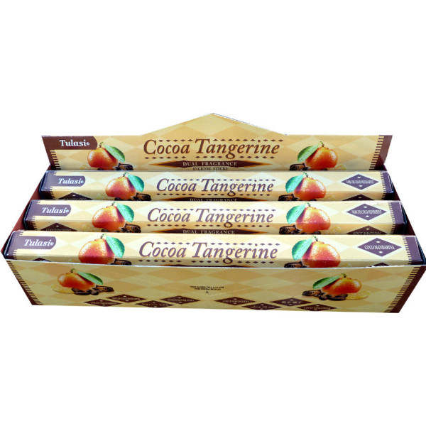cacao tangerine boite d'encens tulasi 20 gr