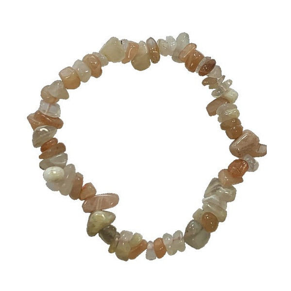Bracelet pierres de lune chips -  Pierres Lithothérapie