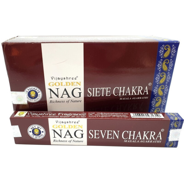 Encens golden nag 7 chakras 15 gr -  Batons d\'encens