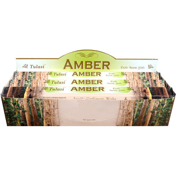 Boite d\'encens tulasi ambre 20gr. -  Batons d\'encens