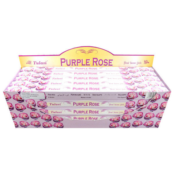 Encens bâtons tulasi purple rose 10 gr -  Batons d\'encens