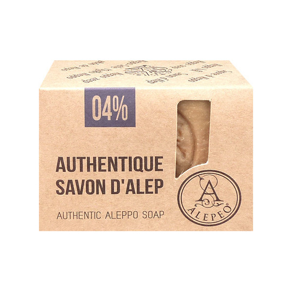 Savon d'Alep à 4 % d'huile laurier en 200 gr