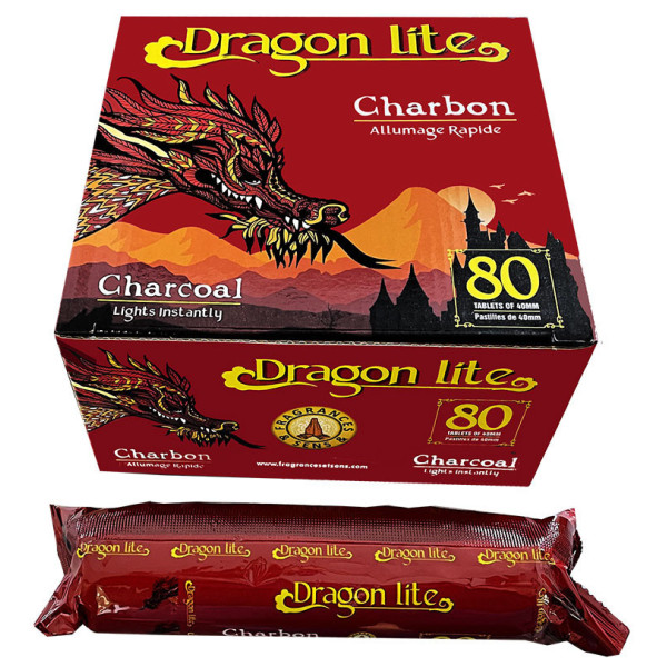 Boite de 80 charbons dragon lite