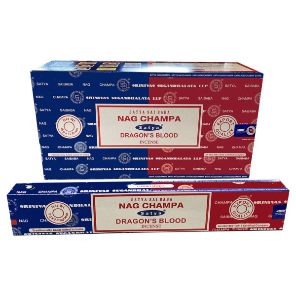 Encens batons satya nag champa & sang de dragon 16 g -  Batons d\'encens