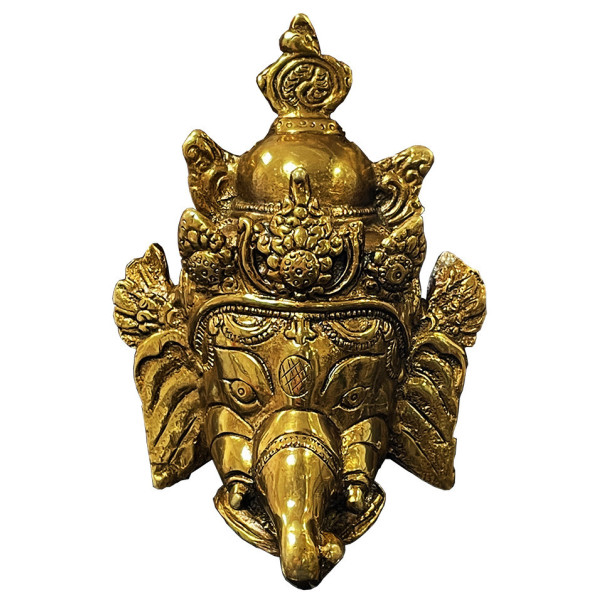 Tête de Ganesh en laiton de 14 cm -  Déco - cadeaux