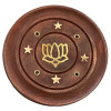Porte encens bâtons en bois et laiton motif lotus