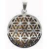Pendentif fleur de vie avec oeil de tigre