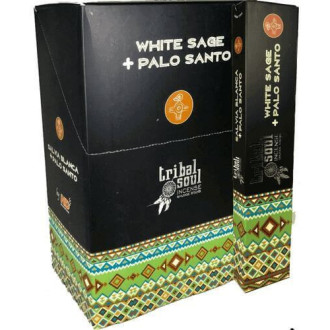 Encens Bâtons Tribal Soul sauge blanche & palo santo