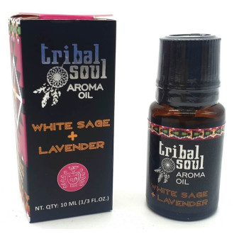 Flacon d\'huile parfumée Tribal Soul sauge blanche & lavande - Huiles parfumées