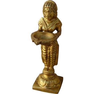Nag Kanya Deepak bougeoir Bronze 13cm