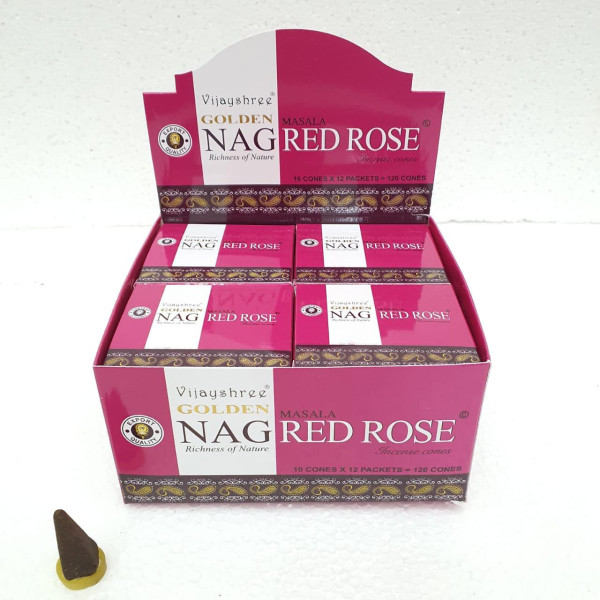 Encens golden nag rose rouge en cônes -  Encens en cônes