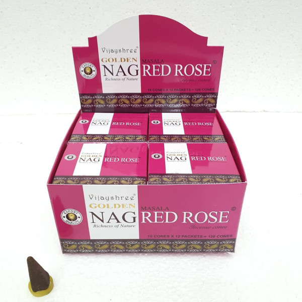 Encens golden nag rose rouge en cônes