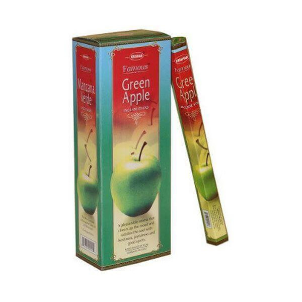 Encens krishan pomme verte de 20 gr -  Batons d\'encens