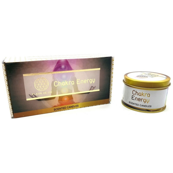 Bougie fleur de vie chakra energie 120 gr -  Bougies et Neuvaines