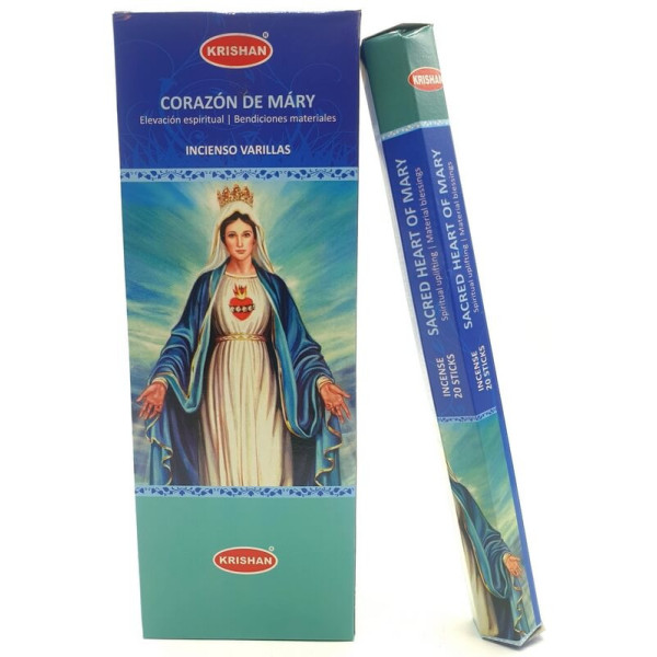 Encens batons krishan sacré coeur de Marie de 20 gr