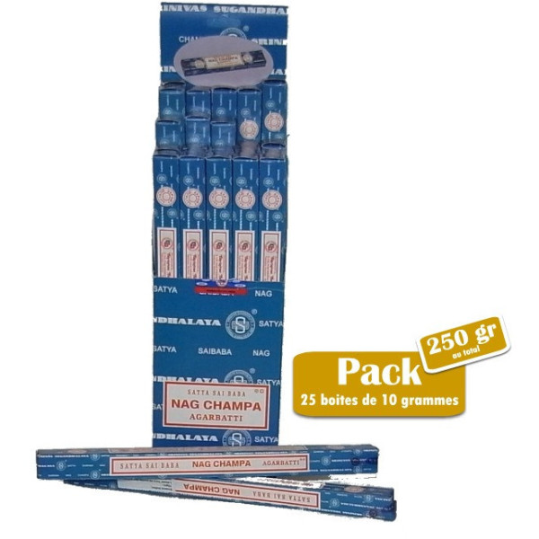 Pack de 25 boites de nag champa 10 gr -  Batons d\'encens
