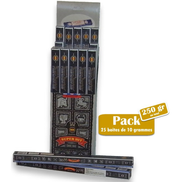Pack de 25 boites de super hit 10 gr -  Batons d\'encens
