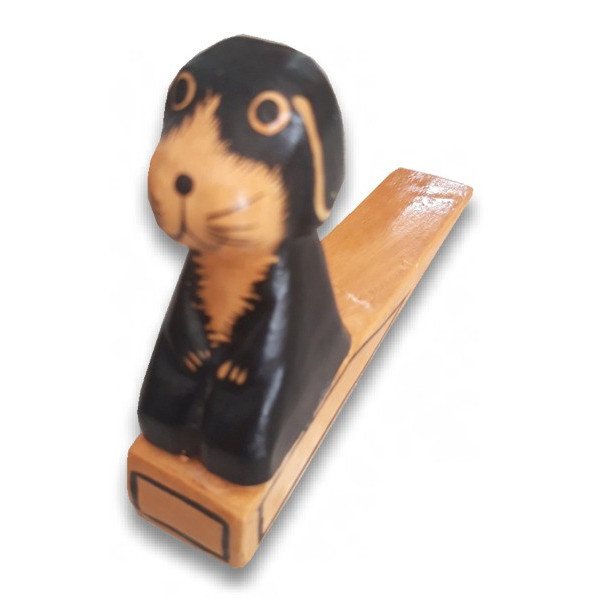 bloque porte chien en bois -  Déco - cadeaux
