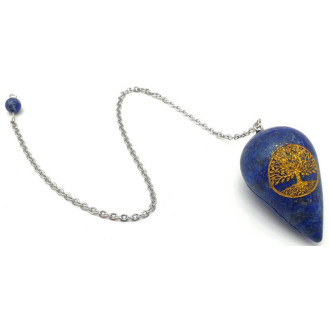 Pendule lapis lazuli arbre de vie