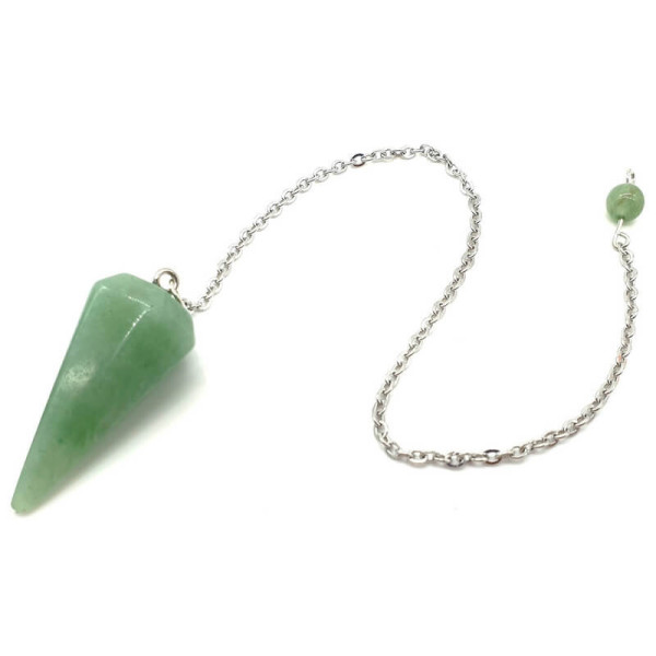 Pendule aventurine verte 6 facettes -  Pendules radiesthésie
