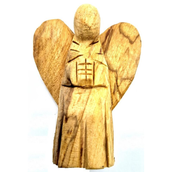 Statuette ange sculptée en palo santo