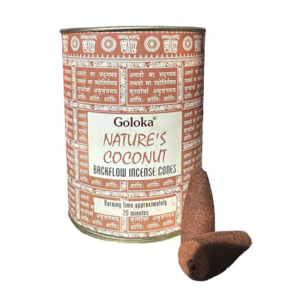 Backflow cônes coconut encens goloka -  Encens en cônes