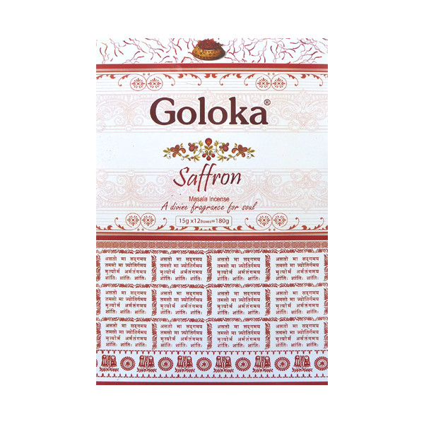 Encens bâtons Goloka safran 15 gr -  Goloka