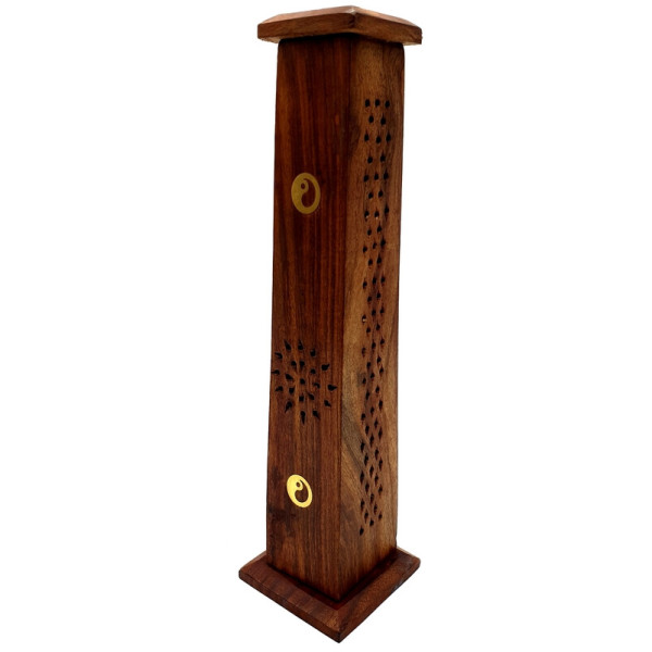 Porte encens grande tour motifs Ying Yang -  Portes encens