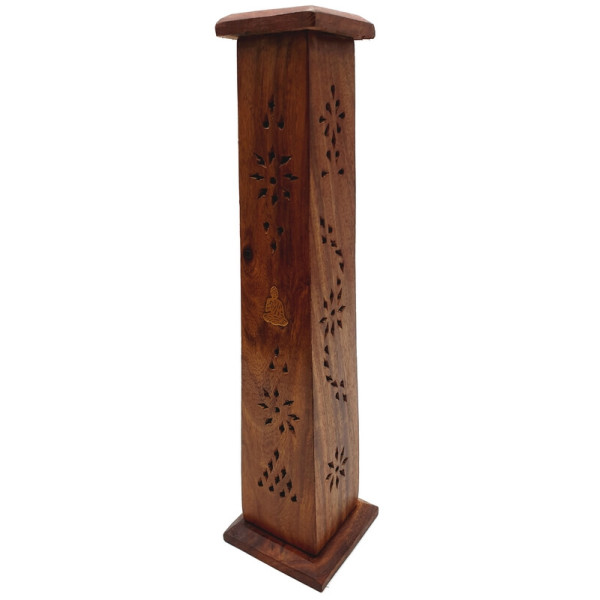 Porte encens grande tour motif bouddha -  Portes encens