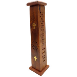 Porte encens grande tour motifs croix - Portes encens