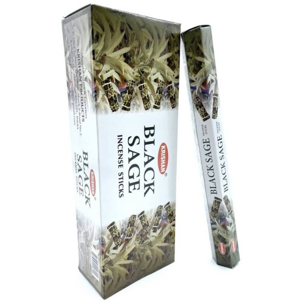 Encens sauge noire krishan 20 gr -  Batons d\'encens