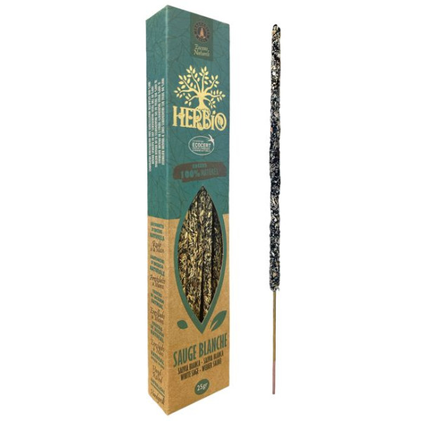 Encens Ecocert Herbio sauge blanche 25g -  Batons d\'encens