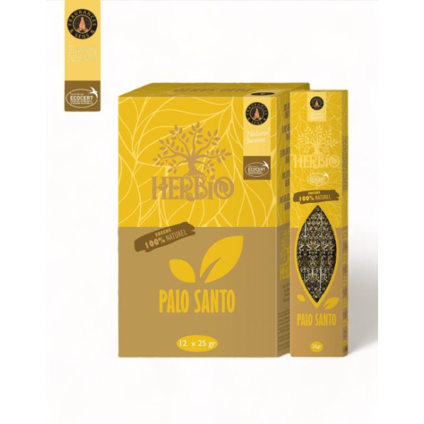Encens Ecocert Herbio palo santo 25g -  Batons d\'encens