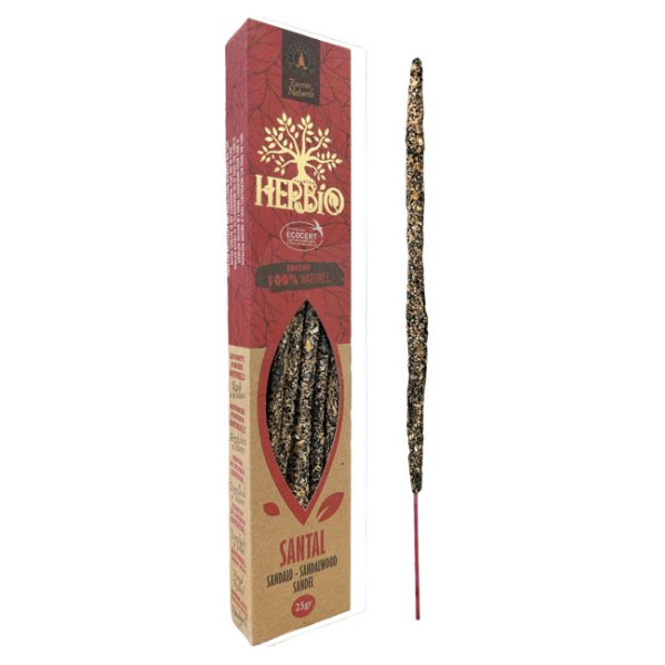 Encens Ecocert Herbio santal 25g -  Batons d\'encens
