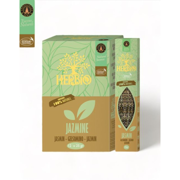Encens Ecocert Herbio jasmin 25g -  Batons d\'encens