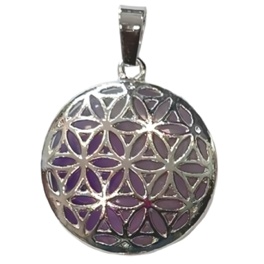 Pendentif fleur de vie avec améthyste