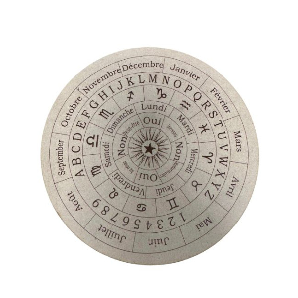 Planche de divination en bois 20 cm -  Pendules radiesthésie