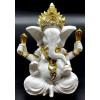 Statuette en résine blanche de Ganesh 13 cm