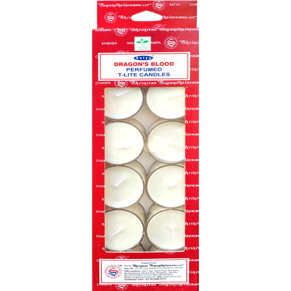 Lot de 12 bougies parfumées Satya sang de dragon -  Bougies et Neuvaines