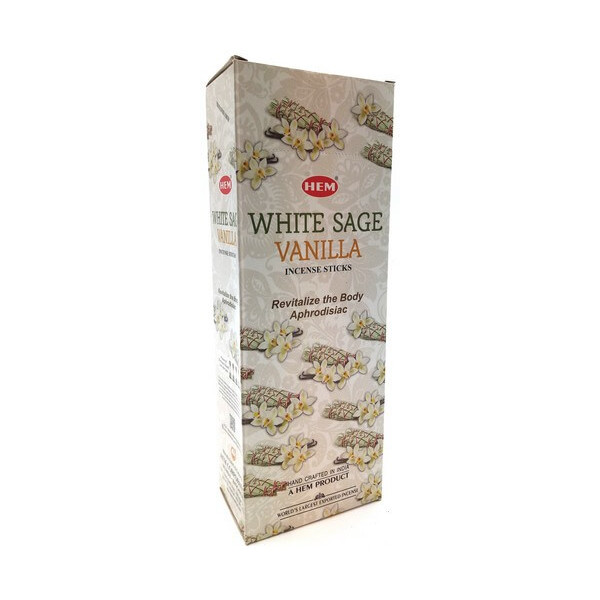 Encens hem vanille sauge blanche hexa 20 g -  Batons d\'encens