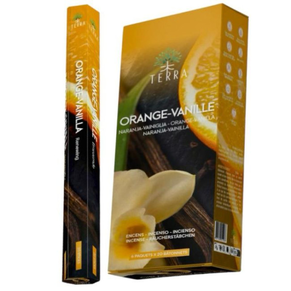 Encens bâtons Terra orange vanille 30 gr -  Batons d\'encens